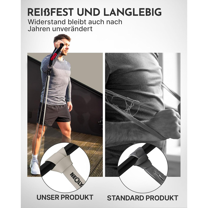 Гума для фітнесу Neolymp з натурального латексу, 22-54 кг, з електронною книгою, для силових тренувань