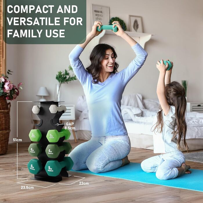 Набір гантелей Kurzhantel-Set з підставкою для дому та спортзалу, 30 кг | Küstenbrise