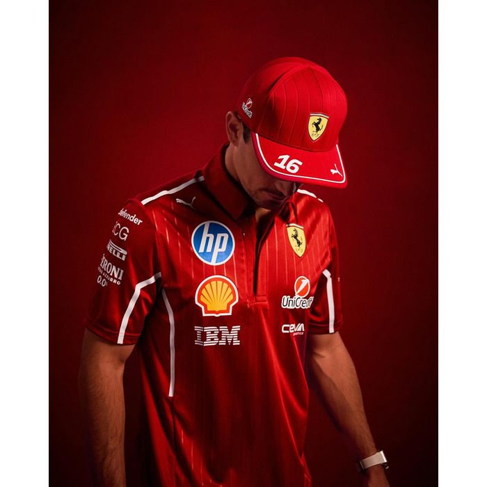 Кепка PUMA Scuderia Ferrari F1 2025 Charles Leclerc - червона, універсальний розмір