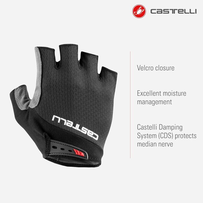 Чоловічі велосипедні рукавички CASTELLI Entrata V, чорні