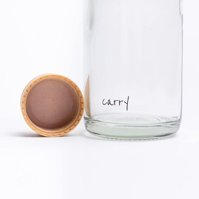 Скляна пляшка для води Carrybottles 0,7 л Pure, спортивна, BPA-free, герметична, для газованої води, вироблено в Німеччині