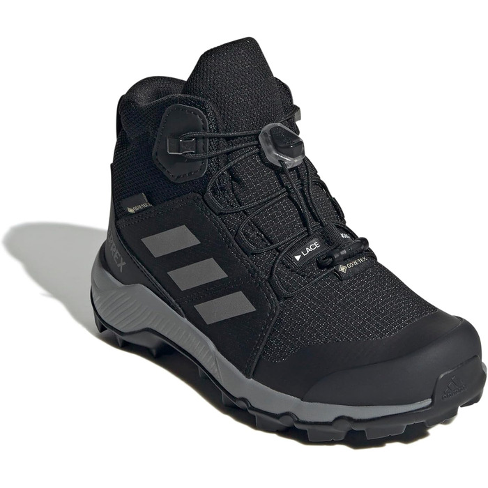 Дитячі трекінгові черевики Adidas Terrex Mid Gore-TEX, Core Black/Grey Three/Core Black, 32 EU