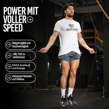 Стрибкове канат Roar® для фітнесу, боксу, кросфіту, з сумкою. Червоний