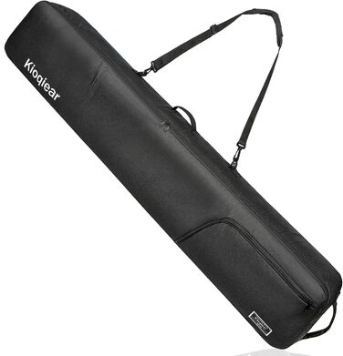 Чохол для сноуборда Kioqiear, посилений, з підкладкою, 165 см, чорний. Підходить для перевезення в літак, вміщує сноуборд, маску, рукавиці, черевики.