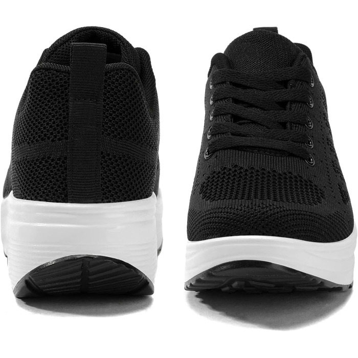 Жіночі бігові кросівки AHICO: легкі, дихаючі, для бігу та прогулянок, сітка, чорно-білі (37 EU)