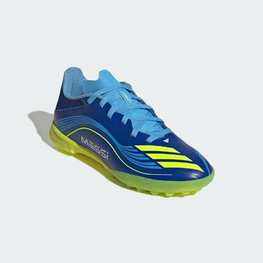 Дитячі футбольні бутси adidas F50 Messi League Turf для штучного покриття (33.5 EU, Royal Blue Solar Yellow Semi Blue Burst)