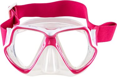 Маска і трубка для плавання Mares Aquazone Combo Wahoo Neon, набір для дорослих, унісекс, рожево-біла, прозора