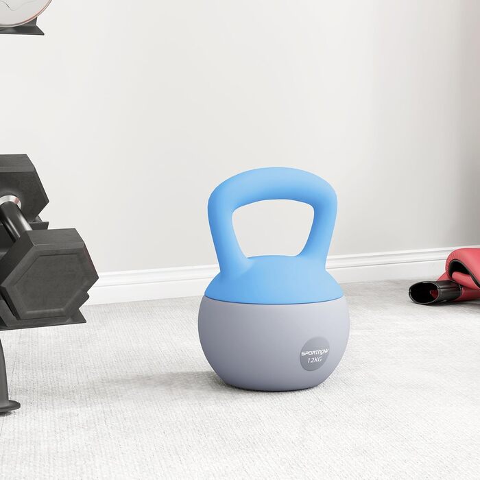 Гантель SPORTNOW Soft Kettlebell 12 кг з нековзким ручним захватом для фітнесу та силових тренувань вдома