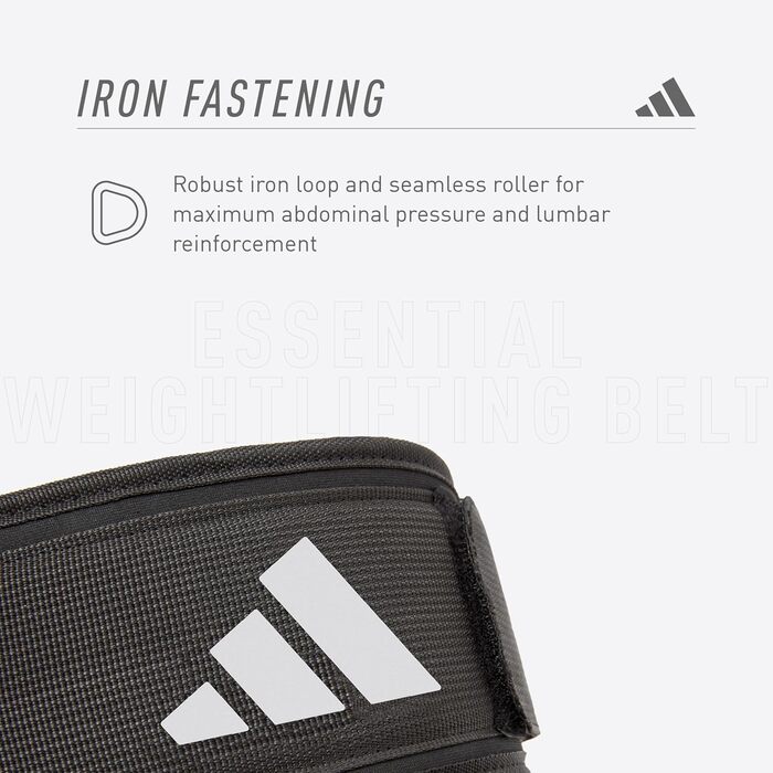 Пояс для важкої атлетики adidas Essential для підтримки попереку і талії, підвищене навантаження