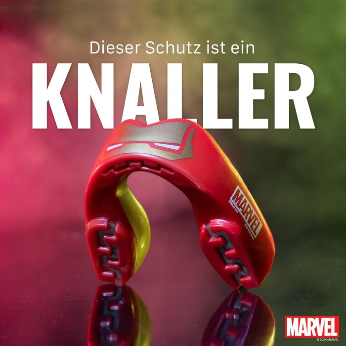 Захист зубів Marvel Iron Man для дорослих та дітей. Захисний капу для спорту (ругбі, MMA, бокс, джудо, хокей). Підходить для дітей до 11 років.