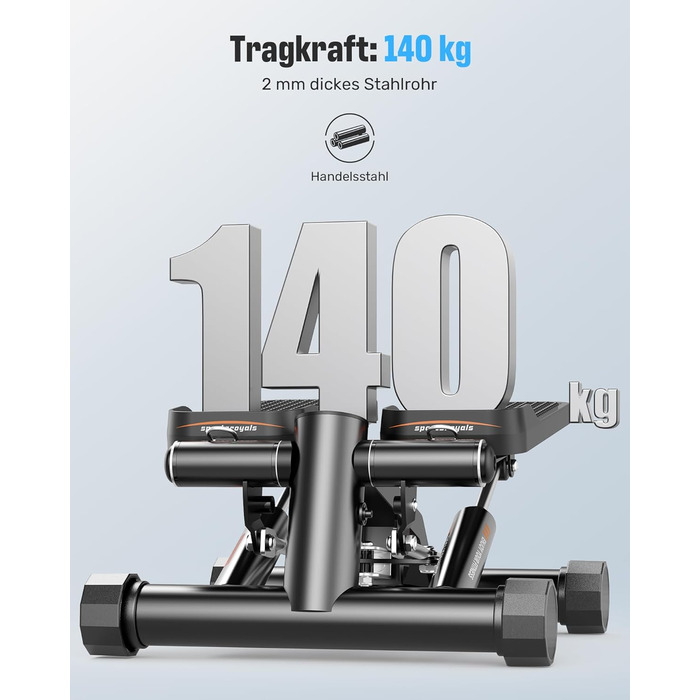 Сходиця для тренувань Sportsroyals – степпер з тросами для дому, для тренування ніг, рук та сідниць, покращена модель