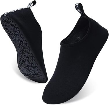 Аквашузи для плавання та відпочинку на пляжі: швидка сушка, чорний колір, 38/39 EU