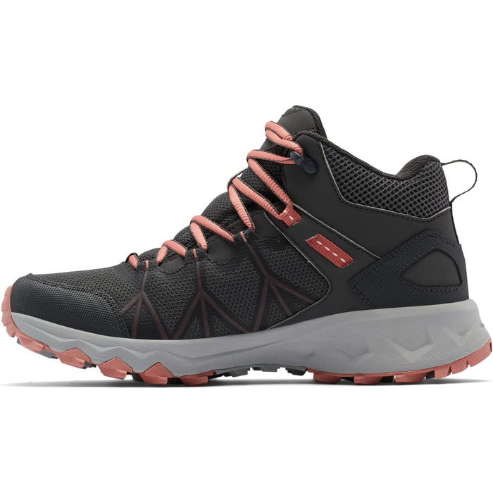 Черевики для туризму жіночі Columbia Peakfreak II Mid Outdry WP, сірі (Dark Grey x Dark Coral), 42 EU