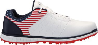 Жіночі гольф-кросівки Skechers Go Pivot Spikeless - білий, темно-синій, червоний (37 EU)