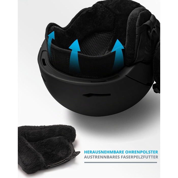 Шолом для лиж та сноуборду OutdoorMaster ELK MIPS з гірськолижними окулярами OTG, матовий чорний, розмір M