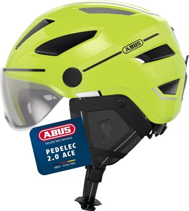 Велосипедний шолом ABUS Pedelec 2.0 ACE жовтий, для електровелосипеда, преміум-захист