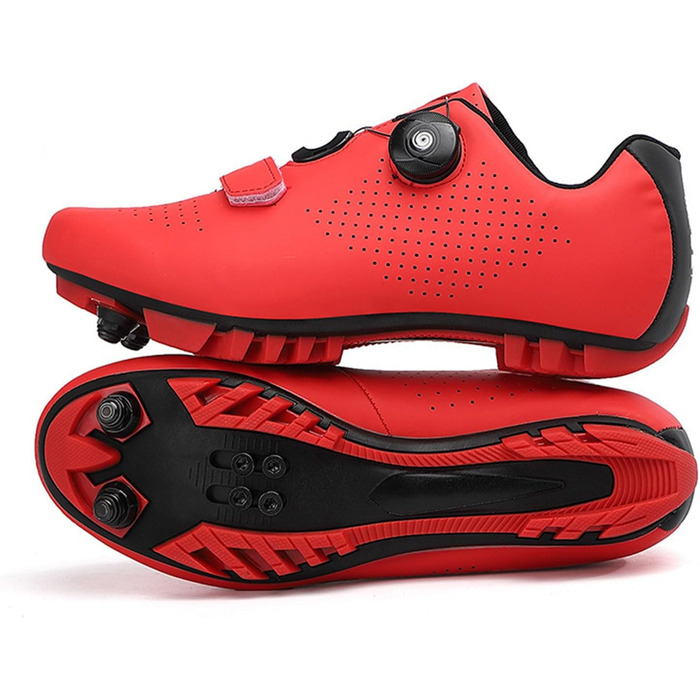 Велотуфлі для чоловіків та жінок MTB, Radsportschuhe, Mountainbike, кросівки, дихаючі, Outdoor, вело, Spin, білі (39 EU, червоний)