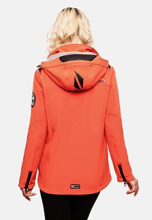 Жіноча водонепроникна куртка Softshell MARIKOO Mount-Cho-Oyu знімним капюшоном, коралловий колір, розміри XS-XXL