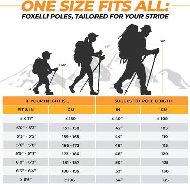 Трекінгові палиці Foxelli Carbon – легкі, складні, з поглинанням ударів, для хайкінгу, трекінгу та бігу, з ручками з натурального корку, фіксаторами Flip Lock, аксесуарами для 4 сезонів та сумкою для перенесення