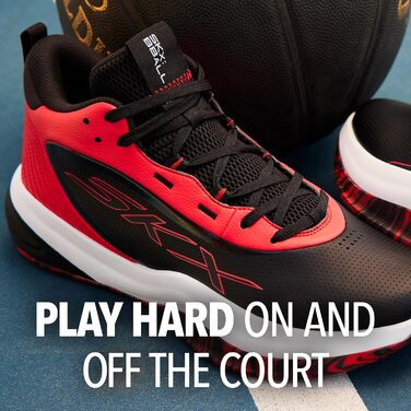 Кросівки для баскетболу Skechers League Sneaker (43 EU) - Чорний/Червоний