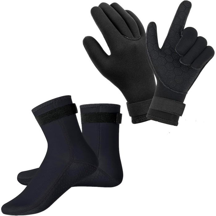 Набір для дайвінгу: рукавички та шкарпетки з неопрену 3мм, тепла термо-захист, антиковзаюча поверхня, для чоловіків та жінок, розмір M