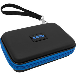 Чохол для дартс KOTO Dartwallet Eva Medium синій з блискавкою, футляр для дротиків, з логотипом, міцний кейс