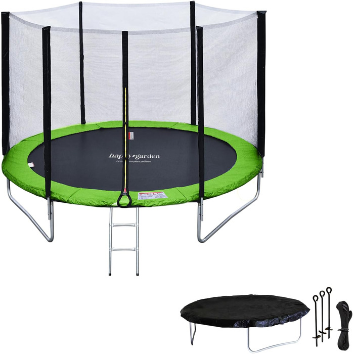 Преміум батут Pack, діаметр 245 см, з сіткою безпеки, сходами, захисним тентом та комплектом кріплень