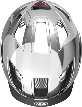 Велосипедний шолом ABUS Hyban 2.0 із заднім ліхтарем, ABS-оболонка, для чоловіків і жінок, розмір M (52-58 см), сріблястий