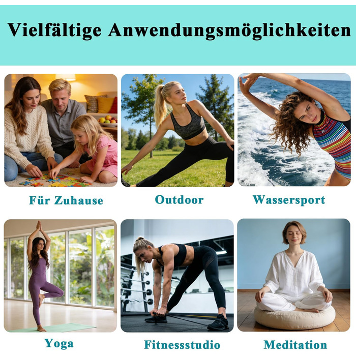 Airtrack CASSILANDO 300x100x10 см - Надувний мат для гімнастики, акробатики та йоги (М'ятний/Чорний)