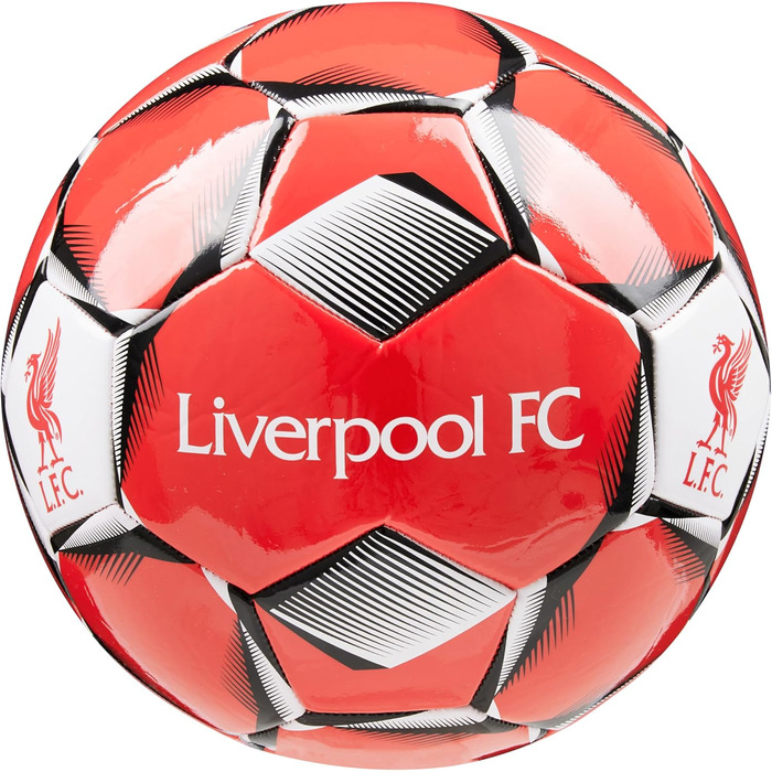 М'яч для футболу Liverpool FC, офіційний ліцензований м'яч, розмір 3 або 5 - подарунок для фанатів, білий/червоний (червоний, 3)