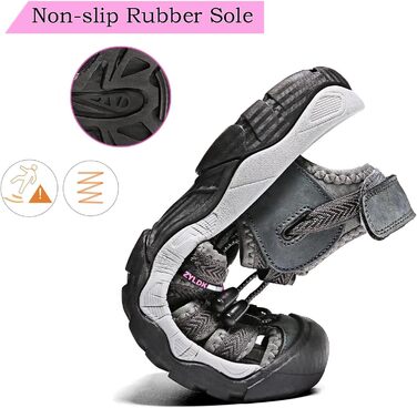 Чоловічі та жіночі шкіряні сандалії для пляжу, трекінгу та активного відпочинку. Літні сандалії для ходьби, розмір 36-46, чорний колір.