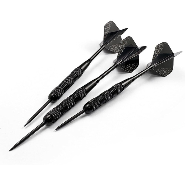 Дарти сталеві Dartpfeil E Black (20 г) з алюмінієвими стеблами + 3 запасних, кейс