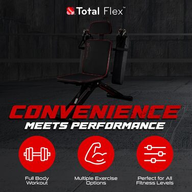 Складана лава для тренажерів TOTAL FLEX L - лава для жиму, фітнес, домашній спортзал