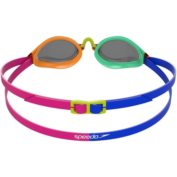 Окуляри для плавання Speedo Fastskin Speedsocket 2 з дзеркальними лінзами, унісекс, зелено-оранжеві, універсальний розмір