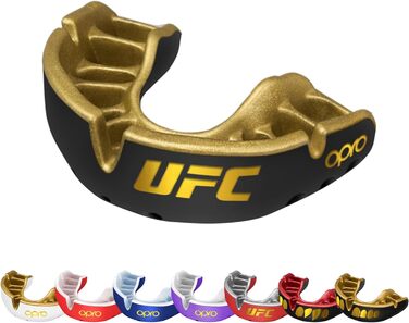 Захисна капа OPRO Gold для боксу, MMA, хокею, лакросу, контактних видів спорту, для дітей до 10 років, чорна/золота, з підвищеним комфортом