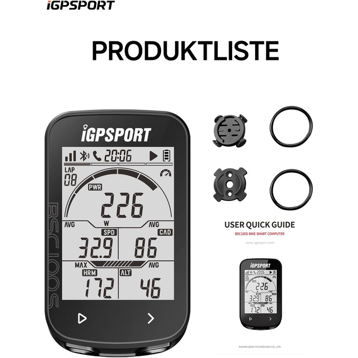Велокомп'ютер iGPSPORT BSC100S, бездротовий, 2.6