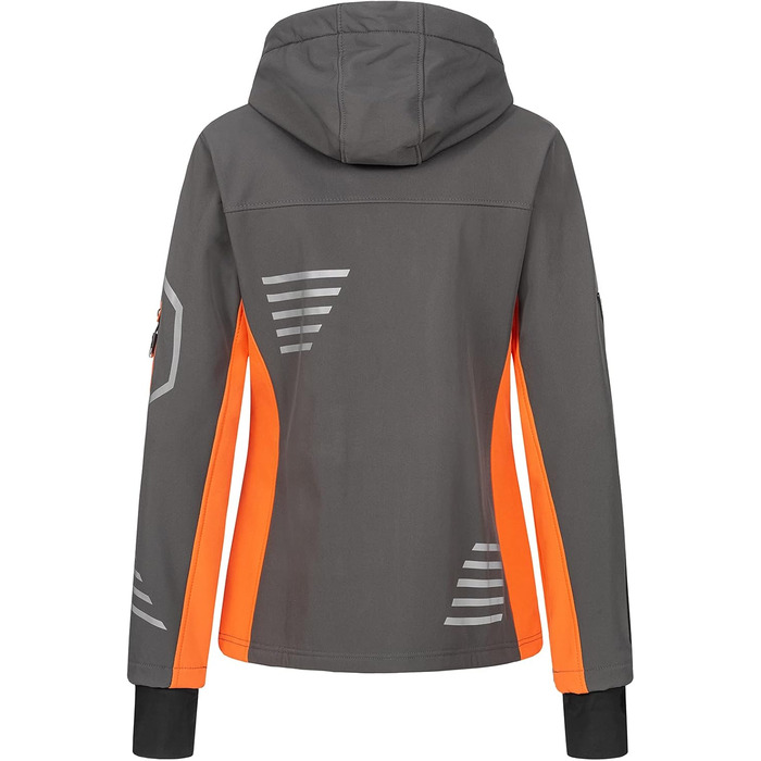 Жіноча куртка-вітровка Rock Creek Softshell D-402, антрацит-помаранчева, розмір XS