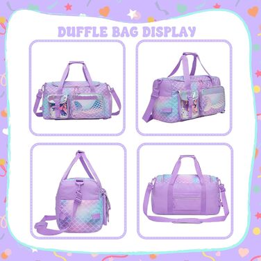 Дитяча спортивна сумка HTgroce Meerjungfrau з відділенням для взуття - ідеальна для танців, балету та подорожей