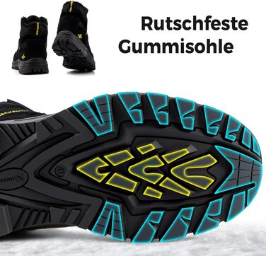 Чоботи зимові чоловічі/жіночі JackShibo, теплі, водонепроникні, антиковзаючі, для активного відпочинку (39 EU, чорний)