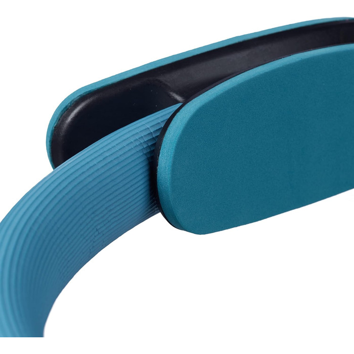 Relaxdays Кільце для пілатесу Bluefinity, з двома ручками, з м'якою оббивкою, діаметр 39 см, скловолокно, піна, для йоги, фітнесу, турквезевий, 5.5 x 37 x 39 см