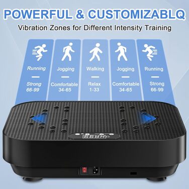 Вібраційна платформа для фітнесу Aolawco з тренувальними гумками, 99 рівнів інтенсивності, для дому, для м'язового розвитку та зняття стресу