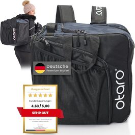 Чохол для лижних черевиків Otaro з відділенням для шолома | Сумка для лиж, шолома та аксесуарів | Водонепроникний, міцний, 57L | Сірий