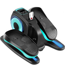 Електричний еліптичний тренажер для ніг з пультом керування, для дорослих та людей похилого віку, зелений