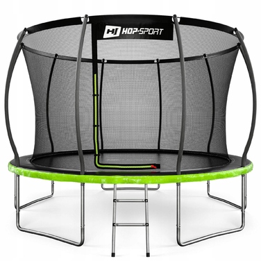 Батут із сіткою Hop-Sport Pumpkin 12 футів (366 см), чорно-зелений