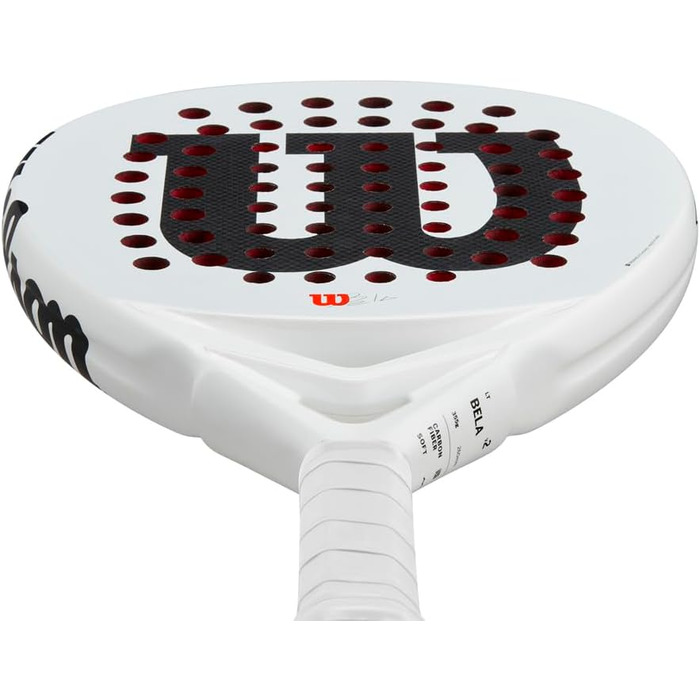 Падель ракетка Wilson Bela LT V2.5, карбон/EVA, 355 г, біла
