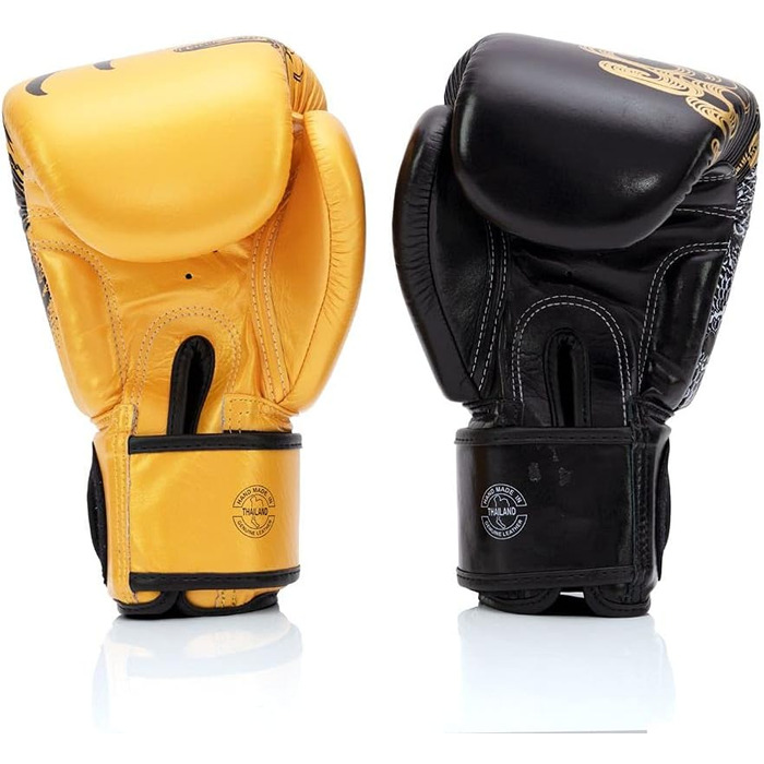 Боксерські рукавички Fairtex BGV26 Harmony Six чорні/золоті – преміум якість для тренувань і змагань