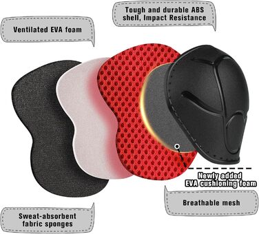 Набір захисту для катання на роликах та скейтборді Choneret 6er: наколінники, налокітники, рукавички. Розмір S, S (червоний, зелений)