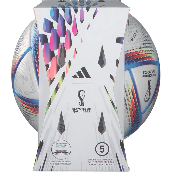 Футбольний м'яч Adidas RIHLA PRO H57783, унісекс, білий, для рекреаційної гри