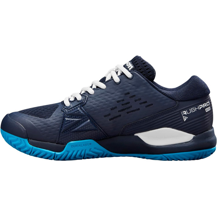 Тенісне взуття Wilson Rush Pro Ace для дітей (38 EU, Navy Blazer White Atomic Blue)