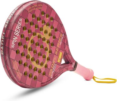 Падель ракетки PADEL SERIES SPIN із ABS та полікарбонату, антиковзкі, гумові сторони, максимальна продуктивність, червоний (жорсткий), синій (м'який), фуксія (дуже м'який)